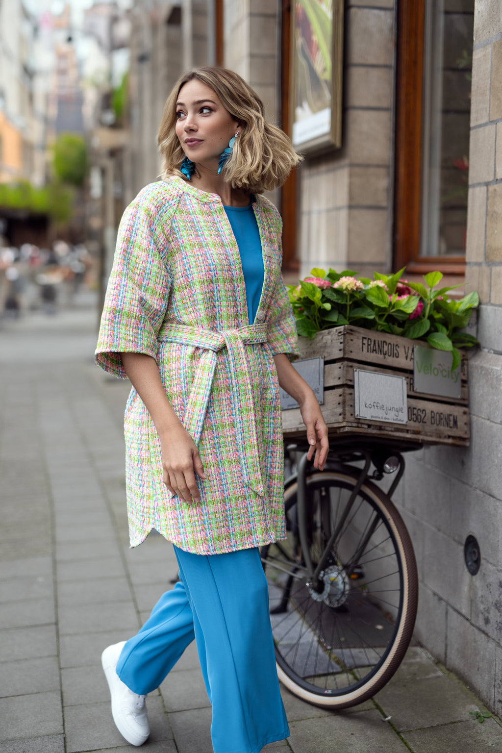 Jurken korte mouw multicolor Dame Blanche