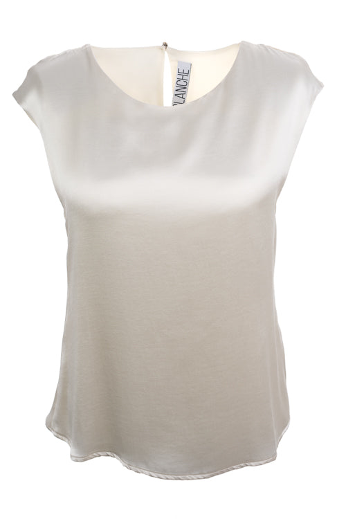 Blouses korte mouw beige Dame Blanche