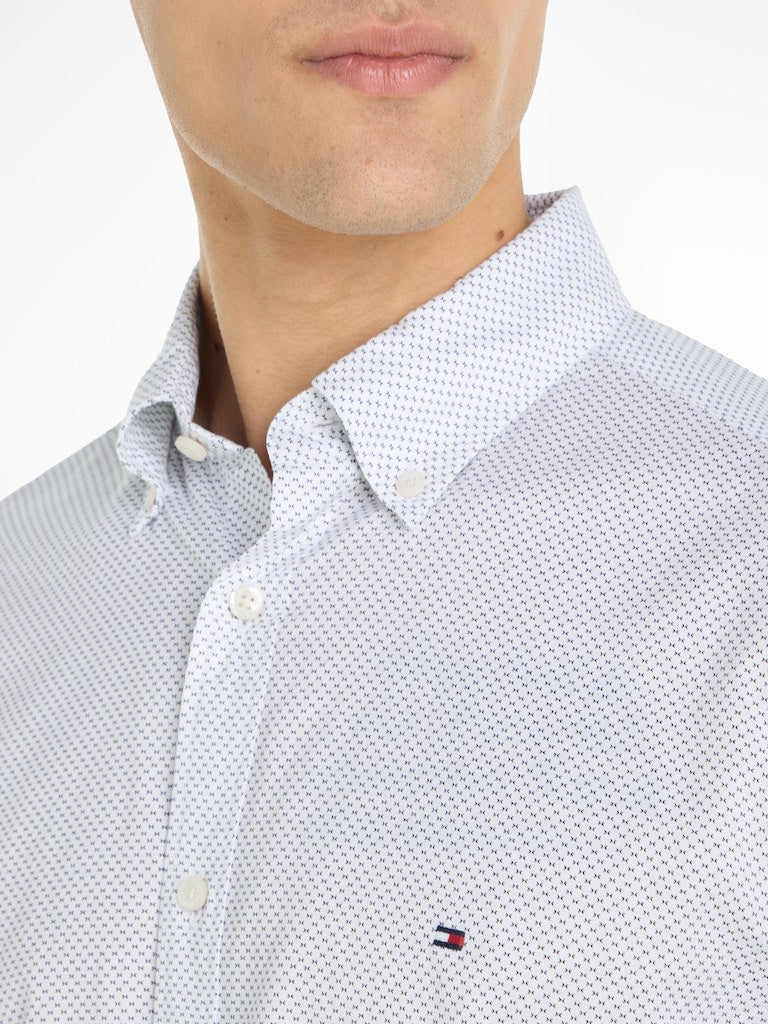 Hemden lange mouw blauw Tommy Hilfiger