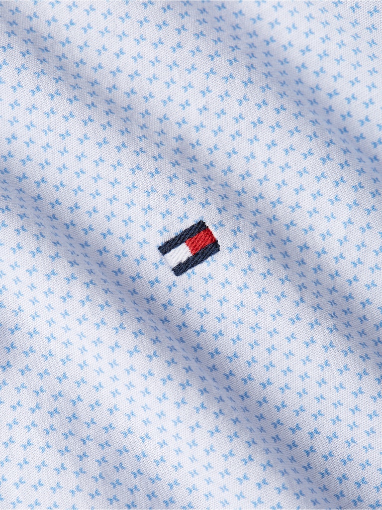 Hemden lange mouw blauw Tommy Hilfiger