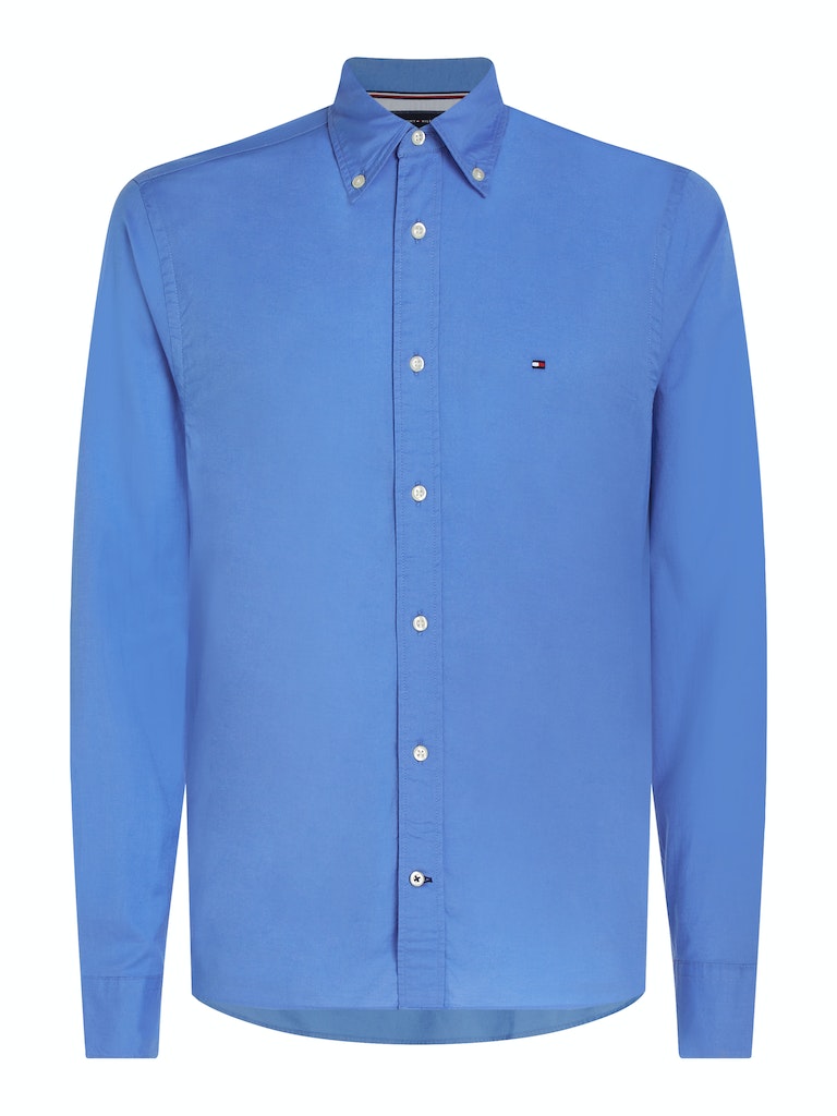 Hemden lange mouw blauw Tommy Hilfiger