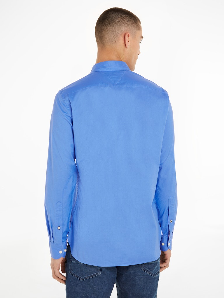 Hemden lange mouw blauw Tommy Hilfiger