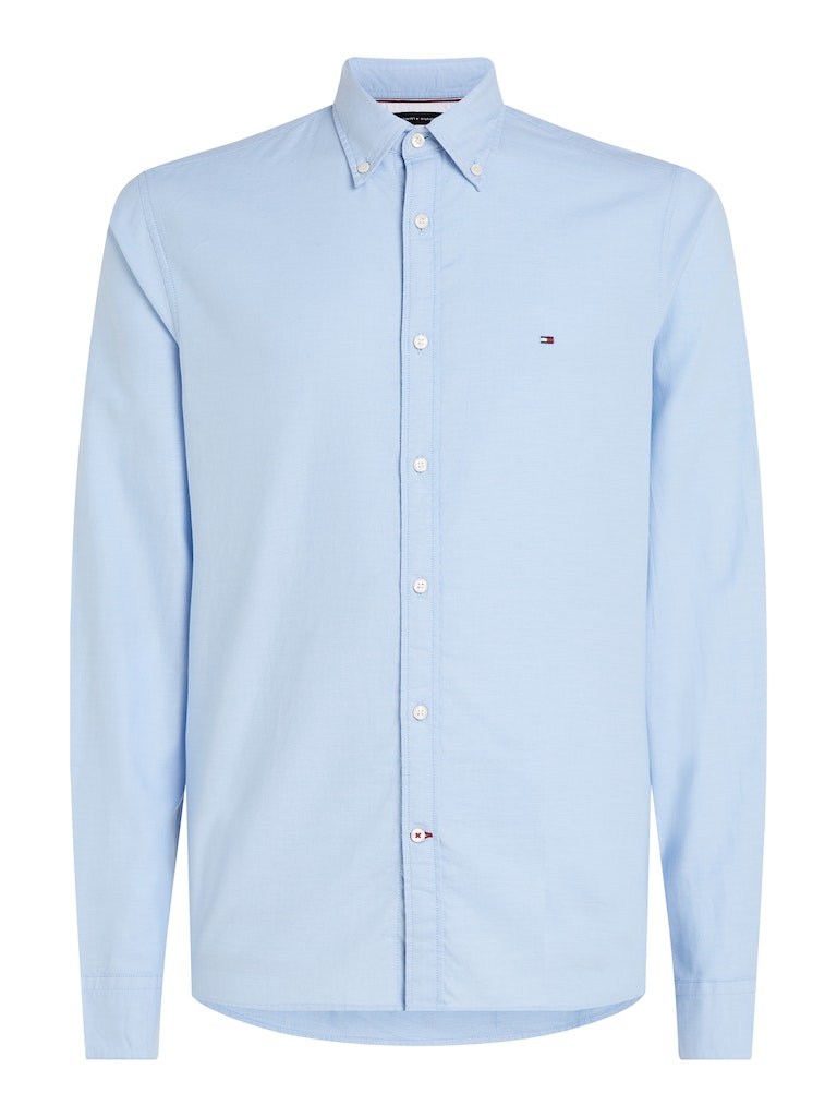 Hemden lange mouw blauw Tommy Hilfiger