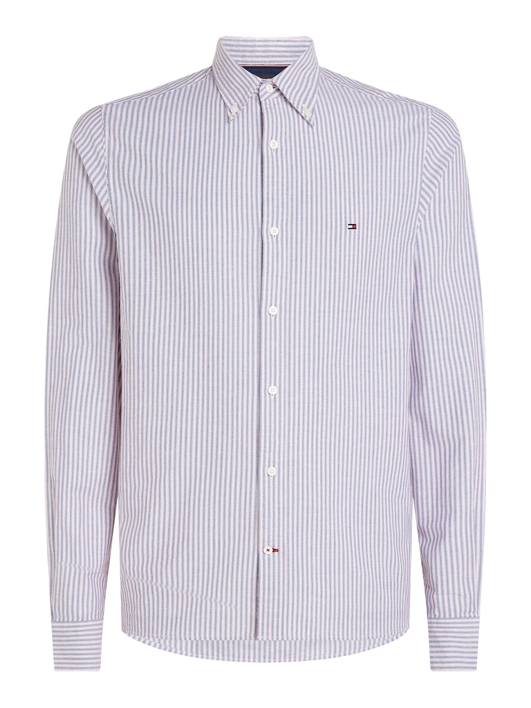Hemden lange mouw blauw Tommy Hilfiger