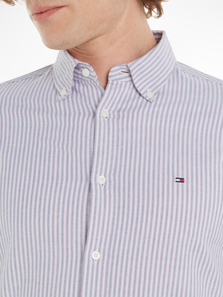 Hemden lange mouw blauw Tommy Hilfiger