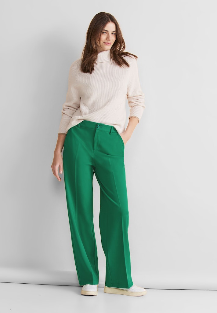 Broeken groen Street One