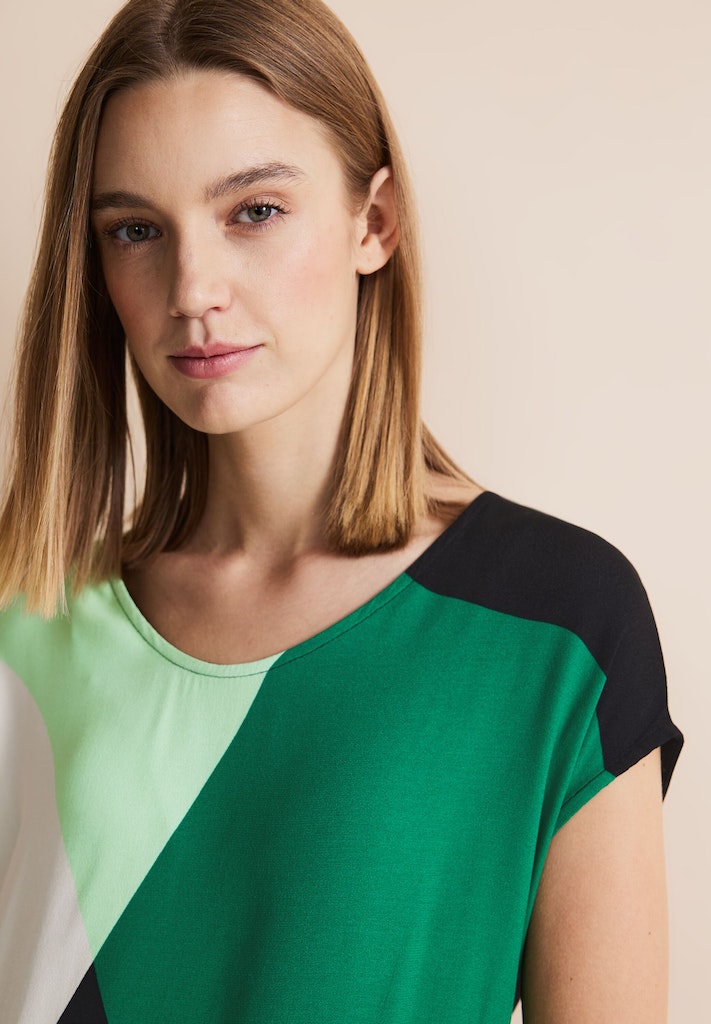 T-shirts korte mouw groen Street One