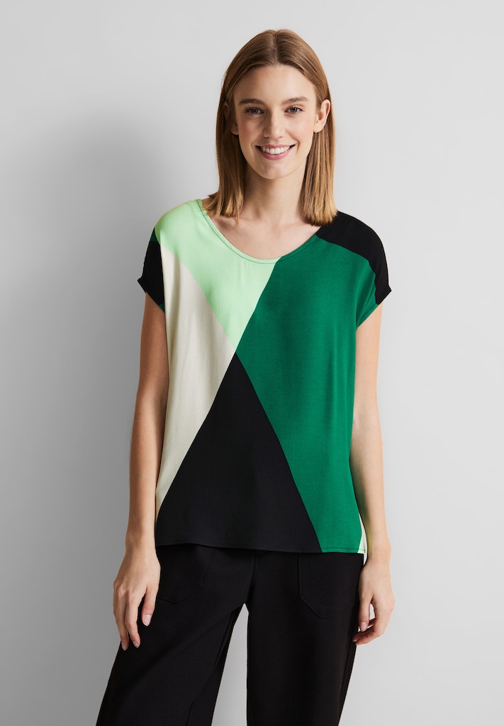 T-shirts korte mouw groen Street One