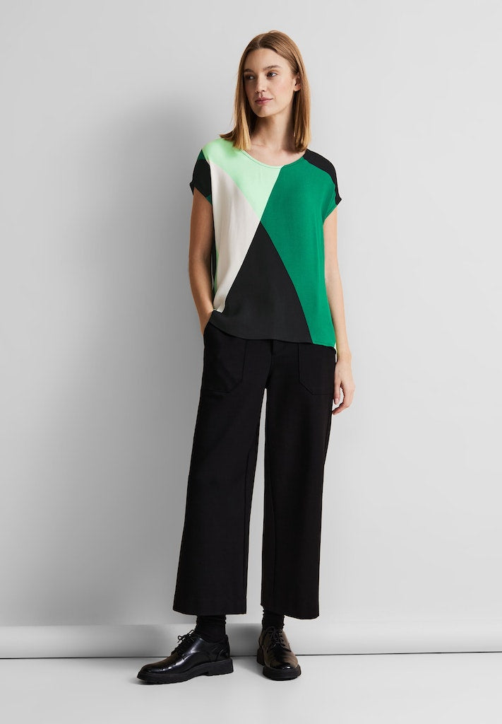 T-shirts korte mouw groen Street One