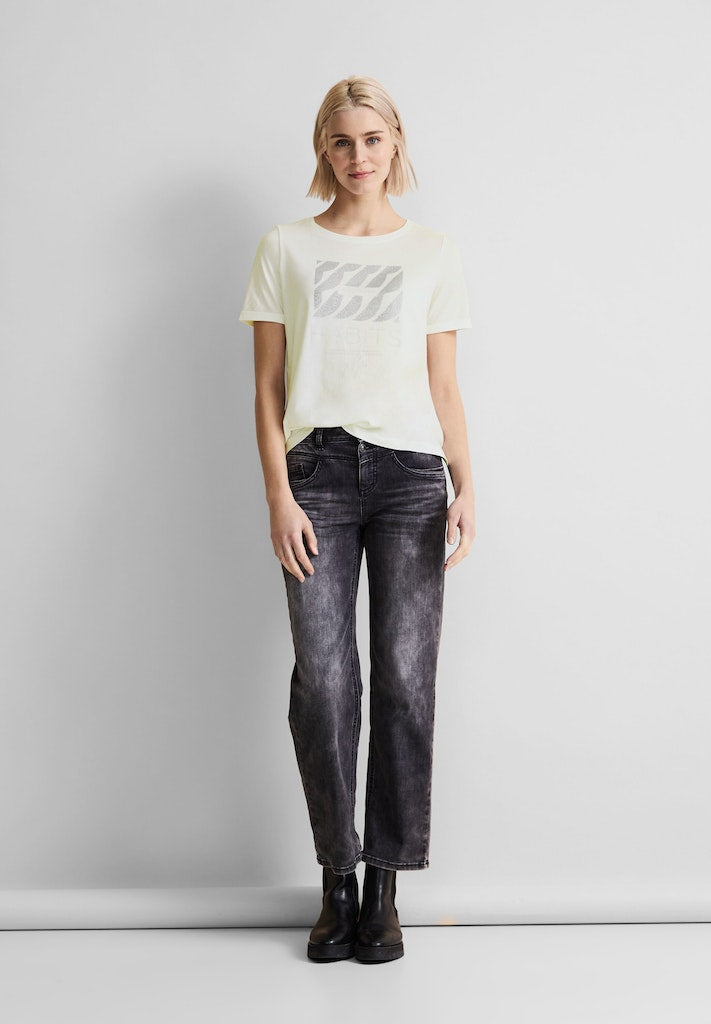 T-shirts korte mouw beige Street One