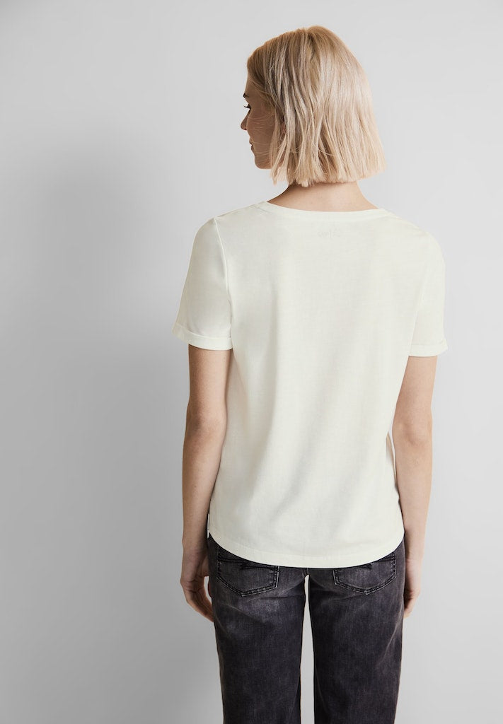 T-shirts korte mouw beige Street One