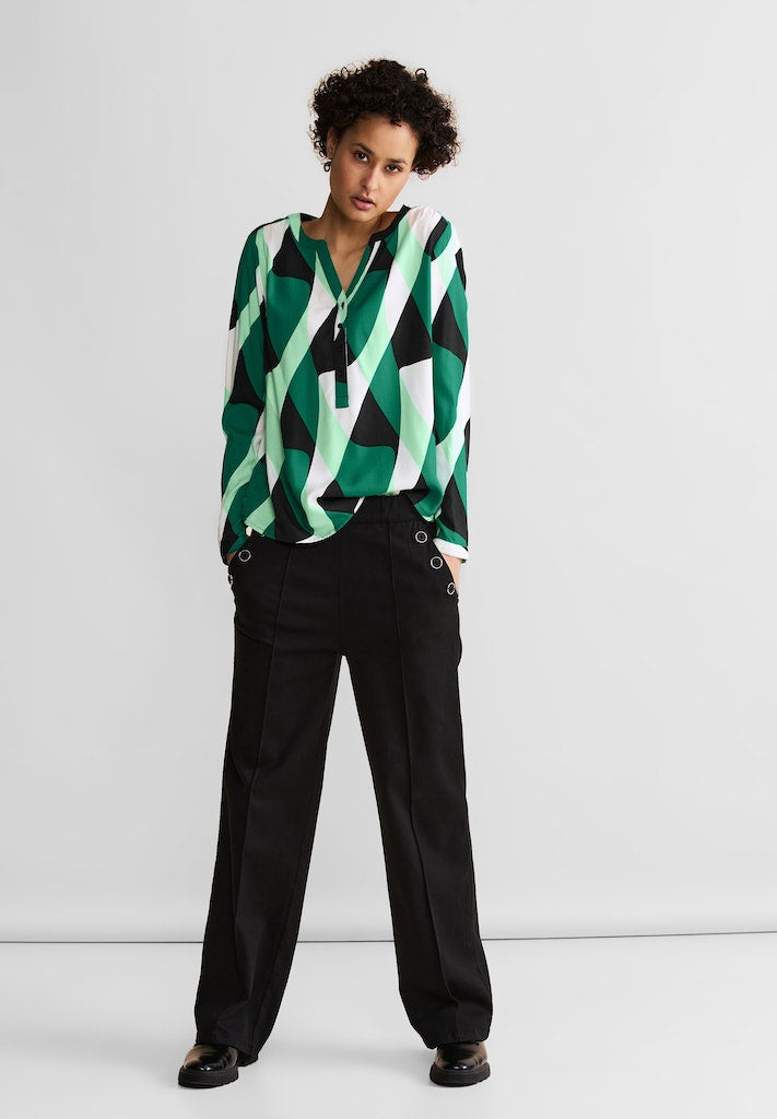 Blouses lange mouw groen Street One