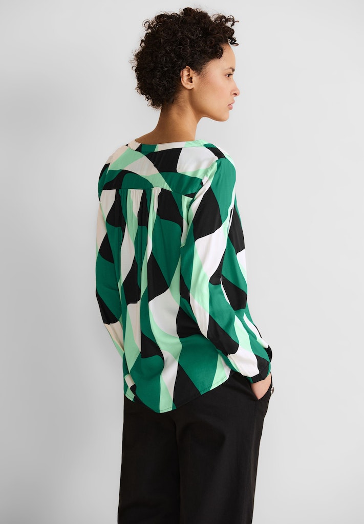 Blouses lange mouw groen Street One
