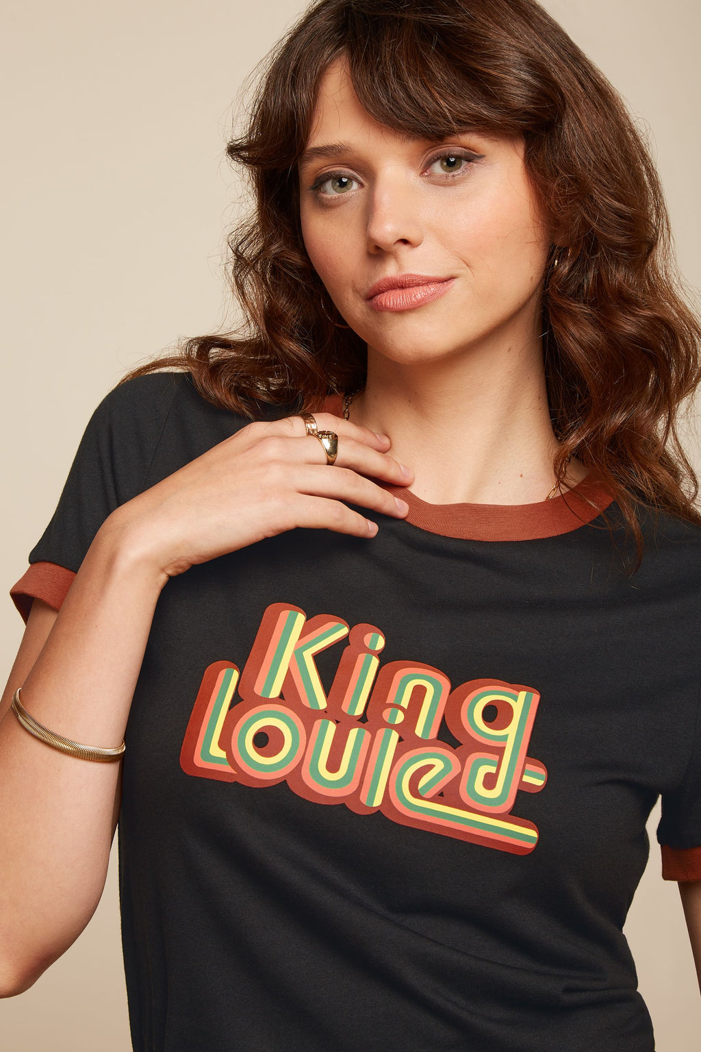 T-shirts korte mouw zwart King Louie