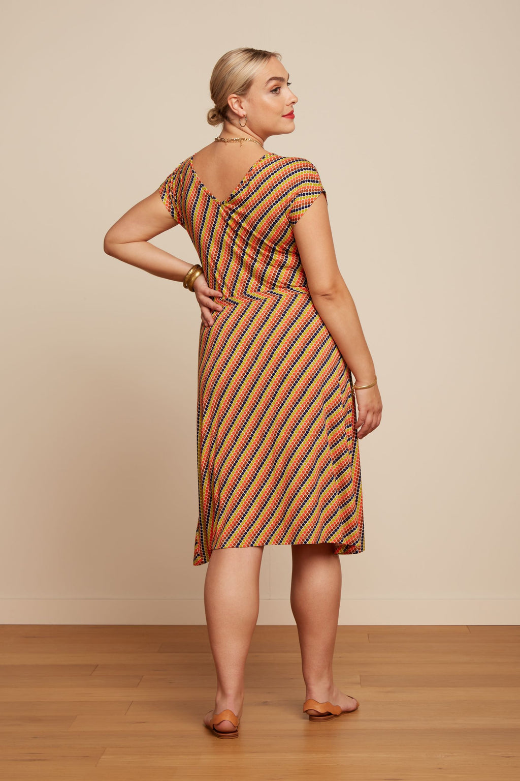 Jurken korte mouw multicolor King Louie