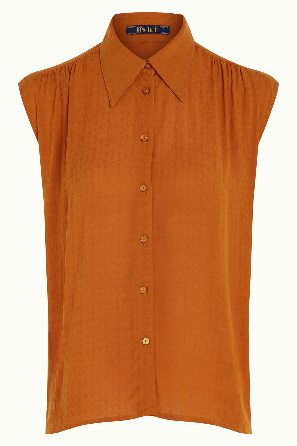 Blouses korte mouw bruin King Louie