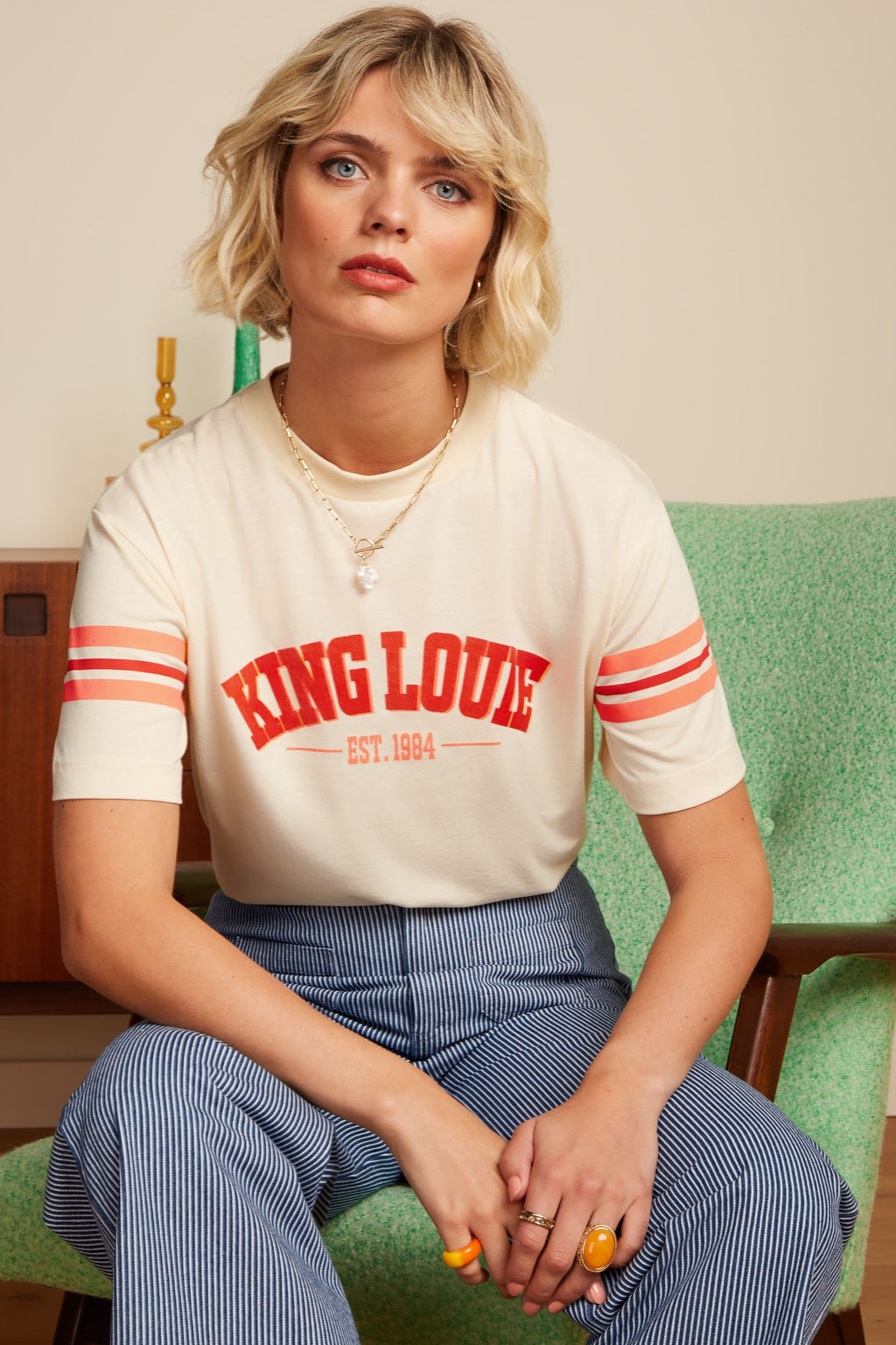 T-shirts korte mouw wit King Louie