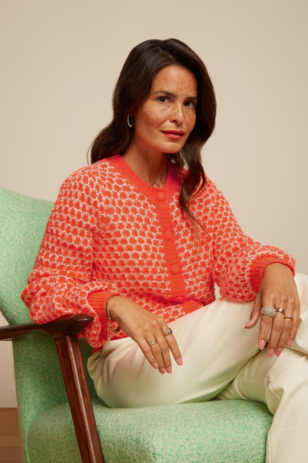 Cardigans oranje King Louie