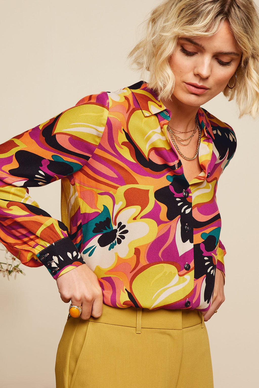 Blouses lange mouw multicolor King Louie