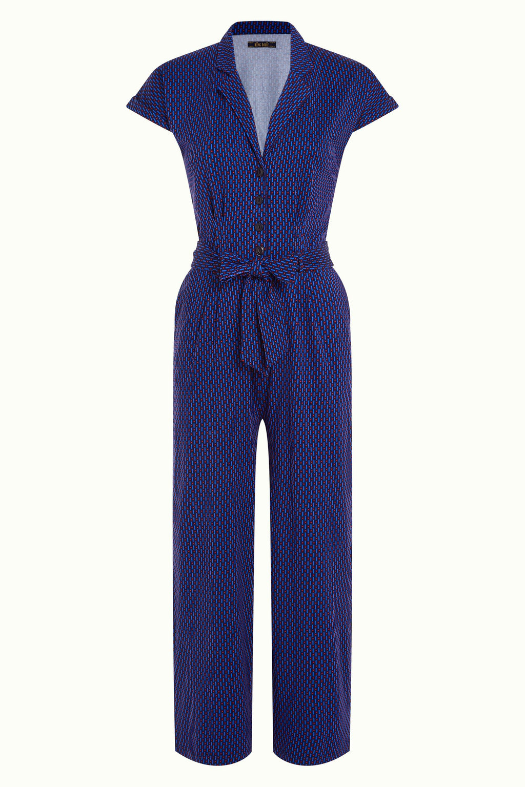 Jumpsuits korte mouw blauw King Louie