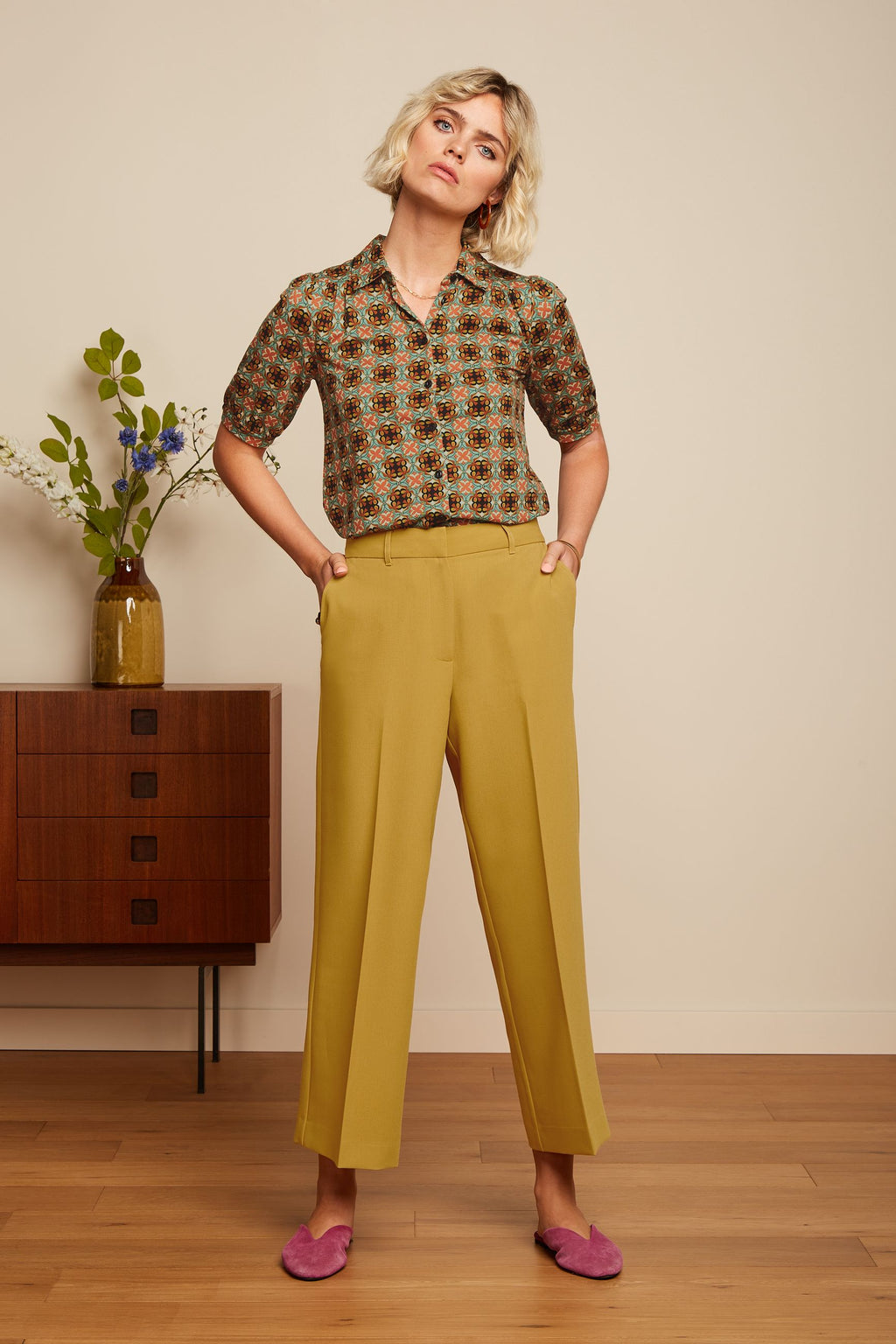 Blouses korte mouw zwart King Louie