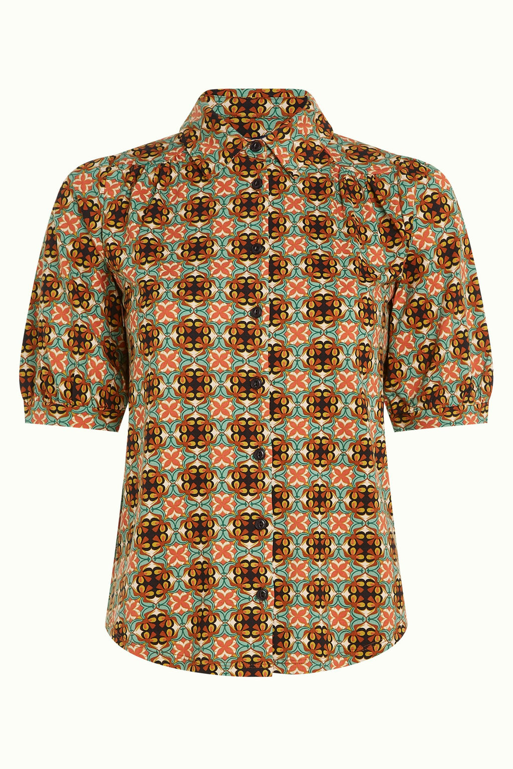 Blouses korte mouw zwart King Louie