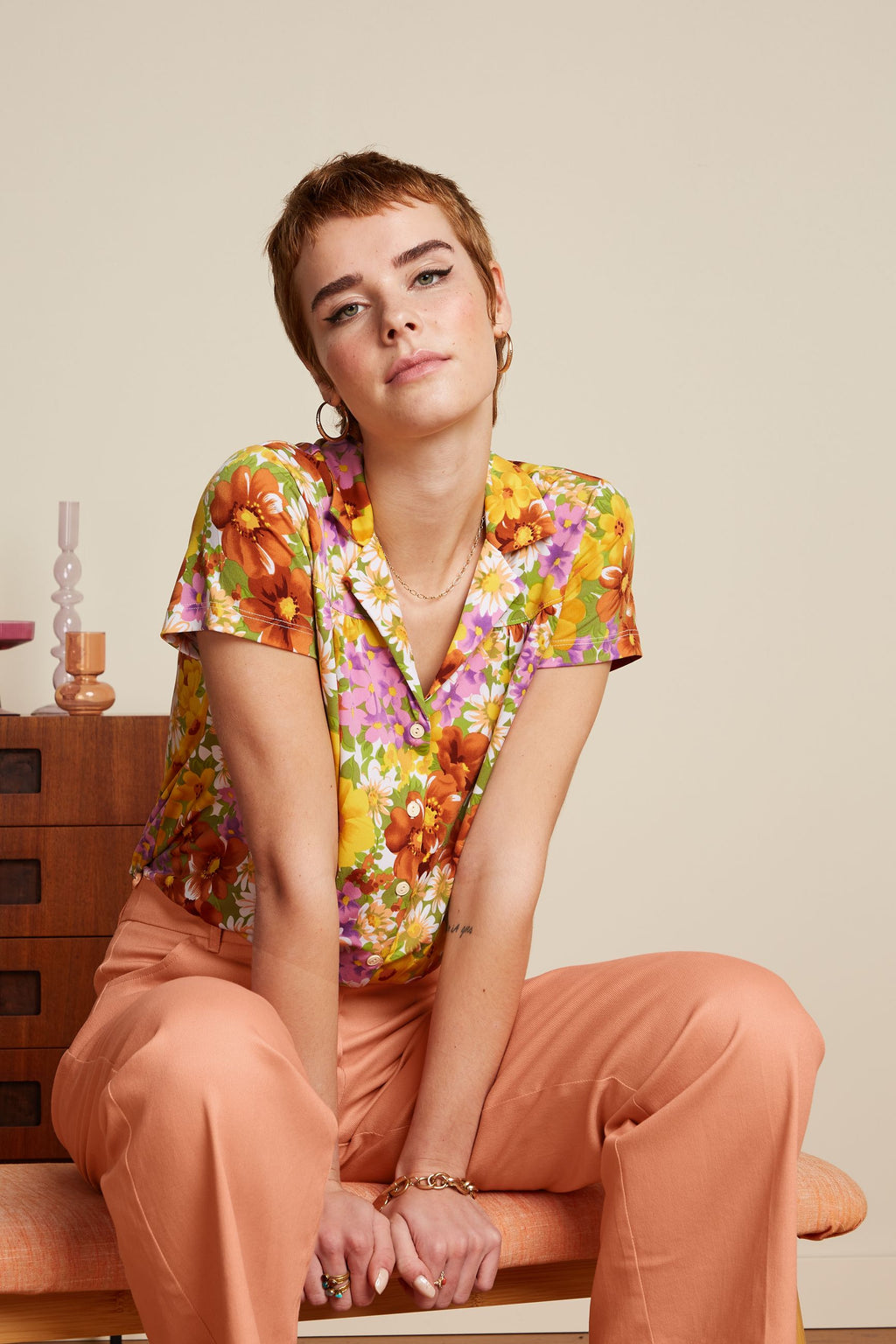 Blouses korte mouw multicolor King Louie