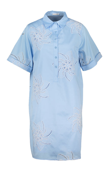 Jurken korte mouw blauw Senso