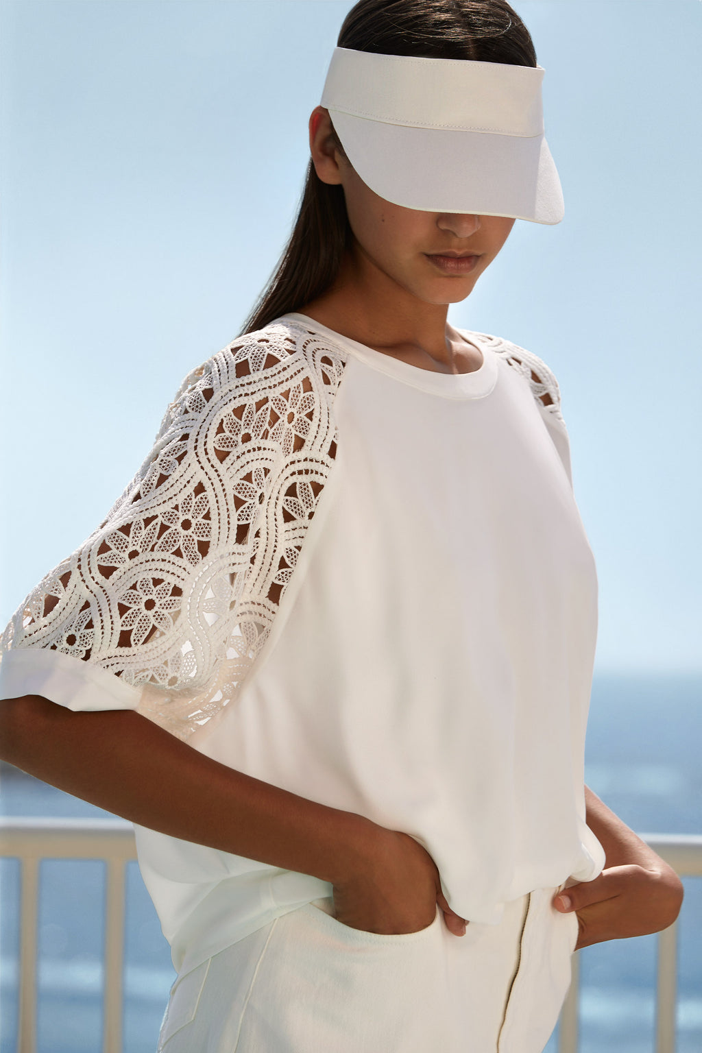 Blouses korte mouw beige Senso