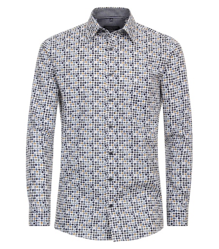 Hemden lange mouw blauw Casa Moda