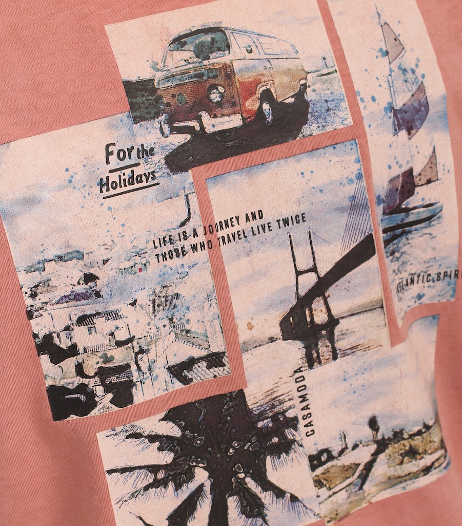 T-shirts korte mouw oranje Casa Moda