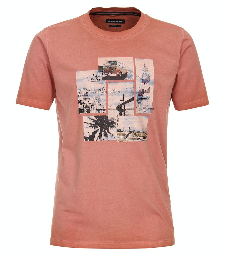 T-shirts korte mouw oranje Casa Moda