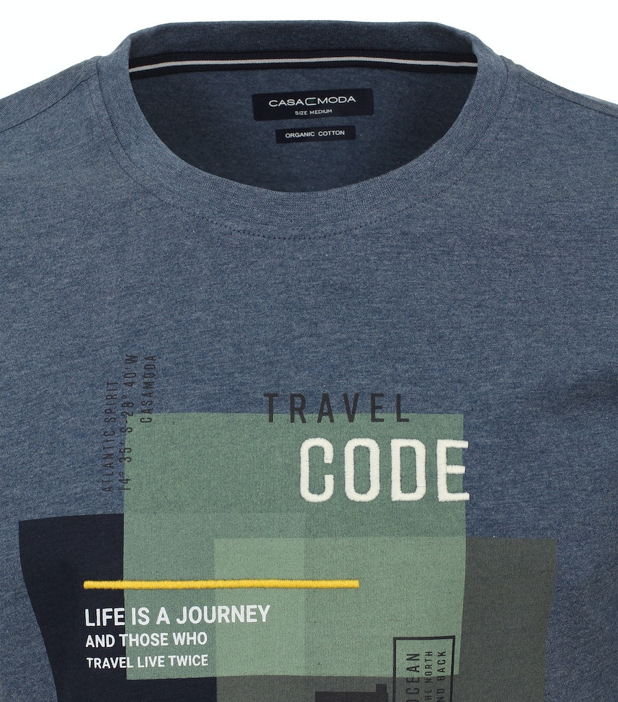 T-shirts korte mouw blauw Casa Moda