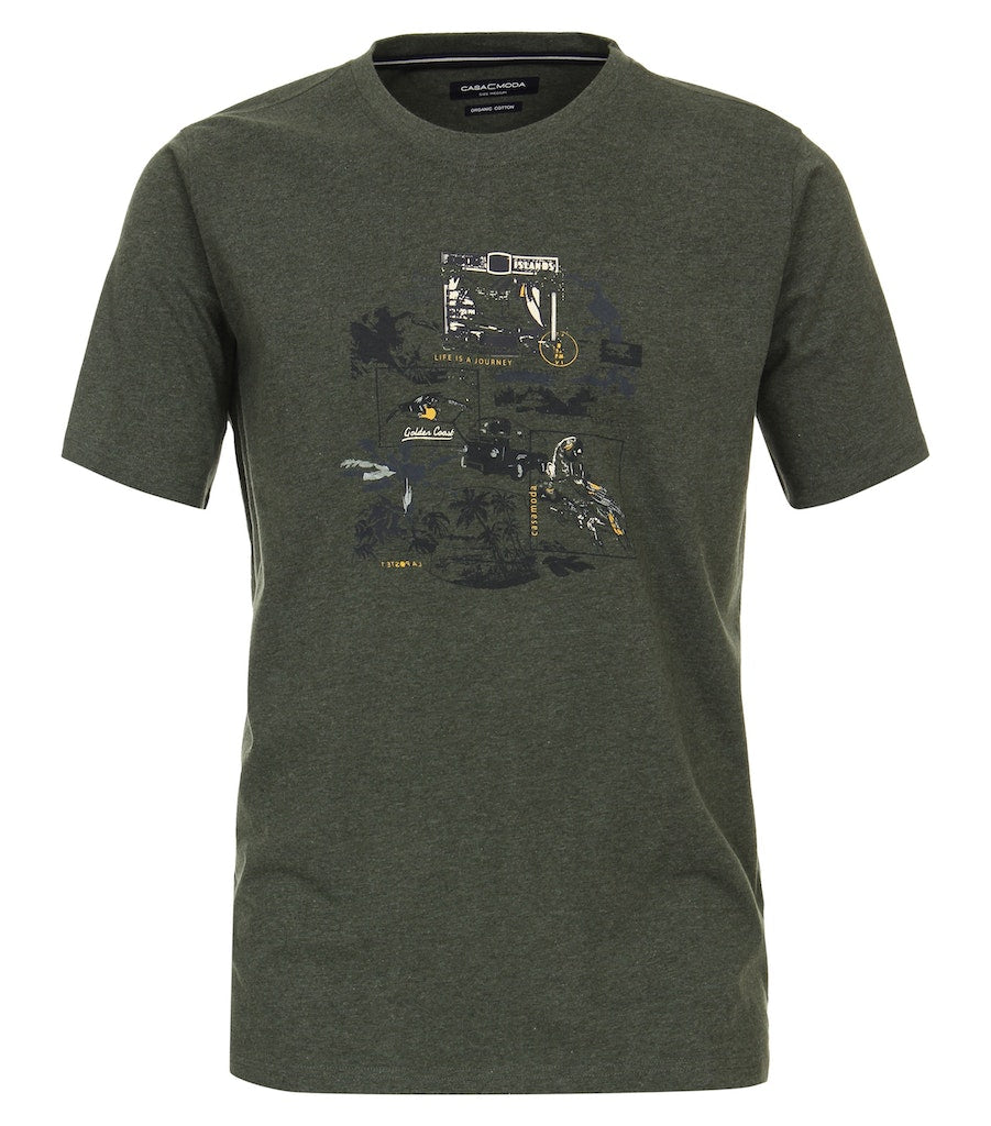 T-shirts korte mouw groen Casa Moda