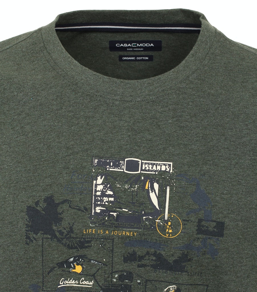 T-shirts korte mouw groen Casa Moda