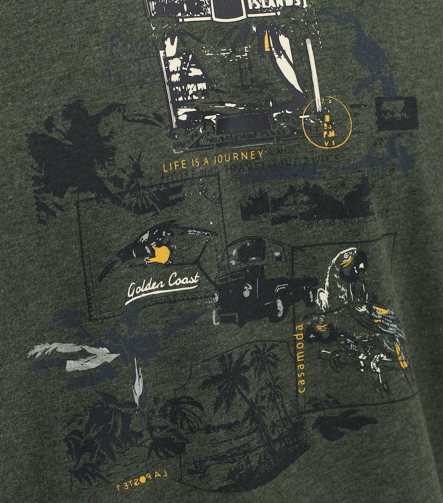 T-shirts korte mouw groen Casa Moda