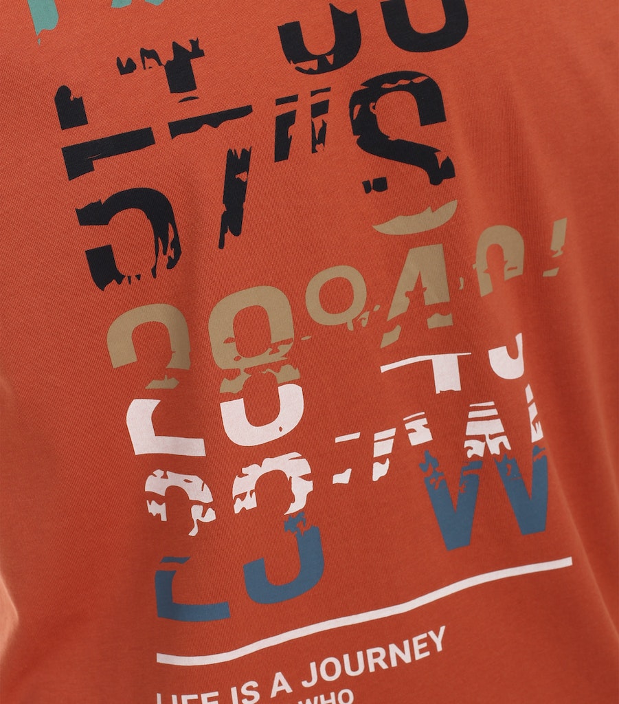 T-shirts korte mouw oranje Casa Moda