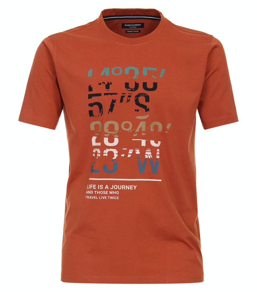 T-shirts korte mouw oranje Casa Moda