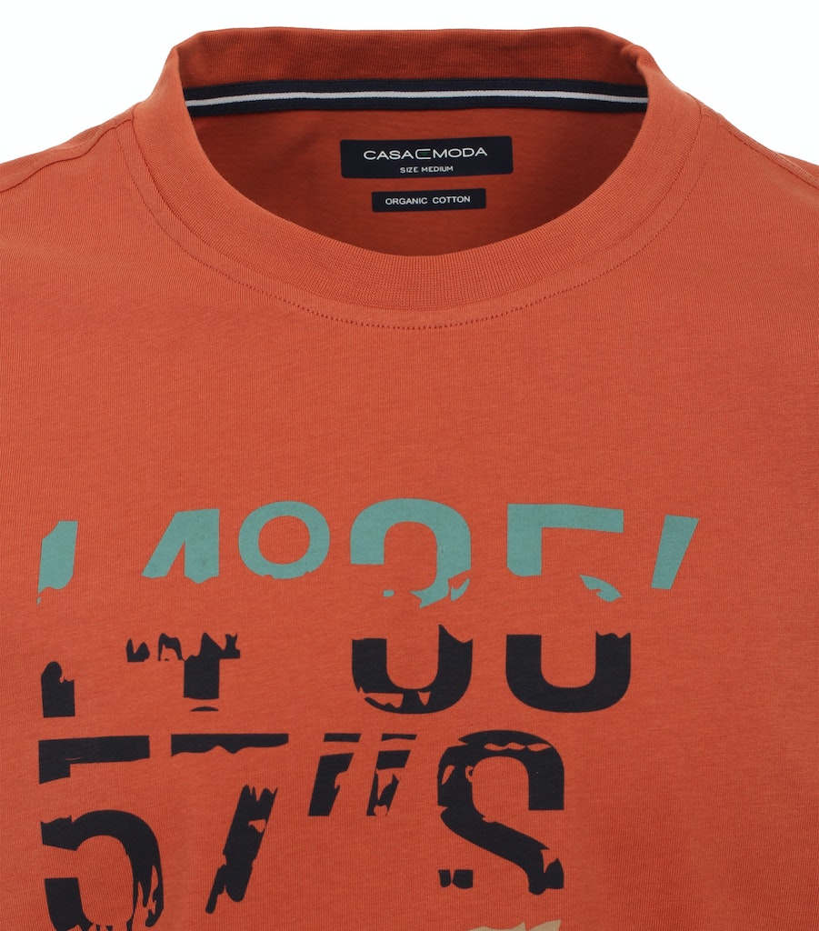 T-shirts korte mouw oranje Casa Moda