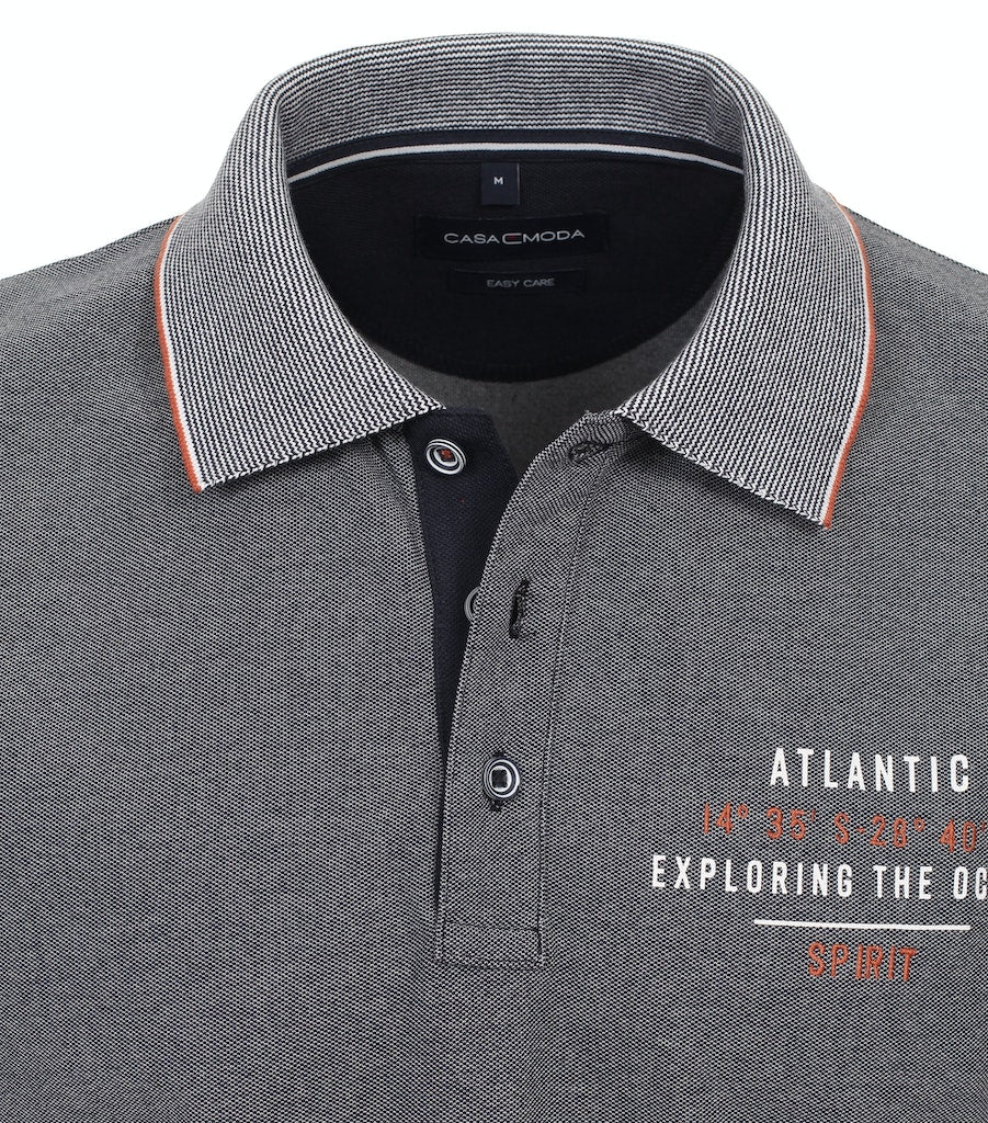 Polo's korte mouw blauw Casa Moda