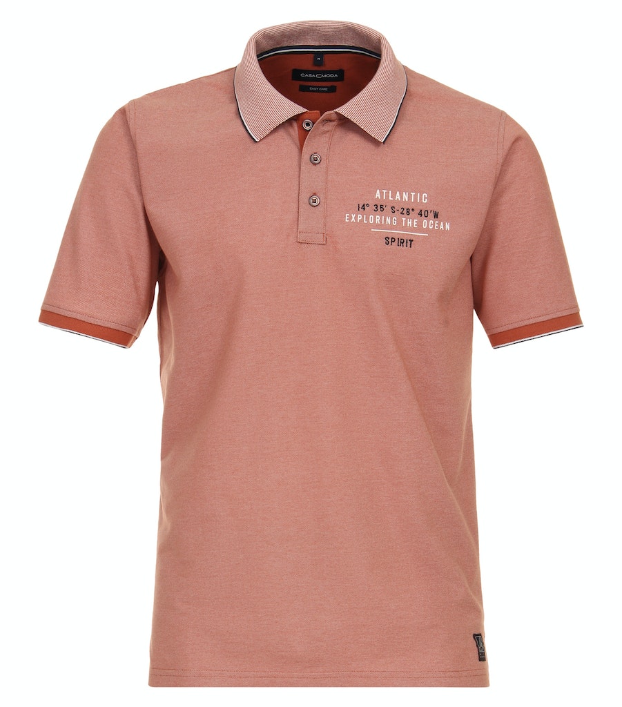 Polo's korte mouw oranje Casa Moda
