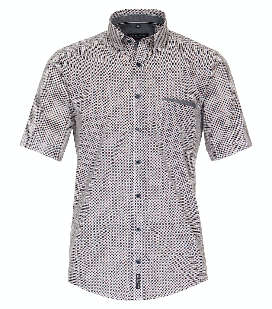 Hemden korte mouw blauw Casa Moda