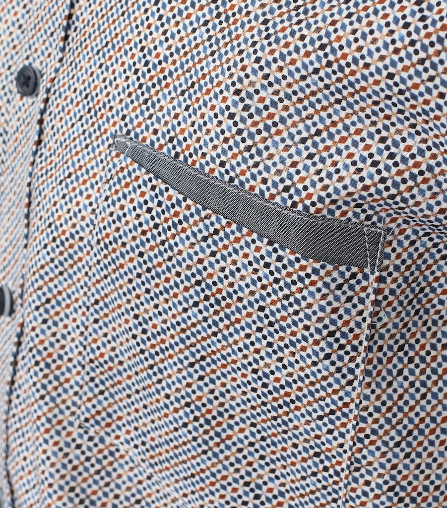 Hemden korte mouw blauw Casa Moda