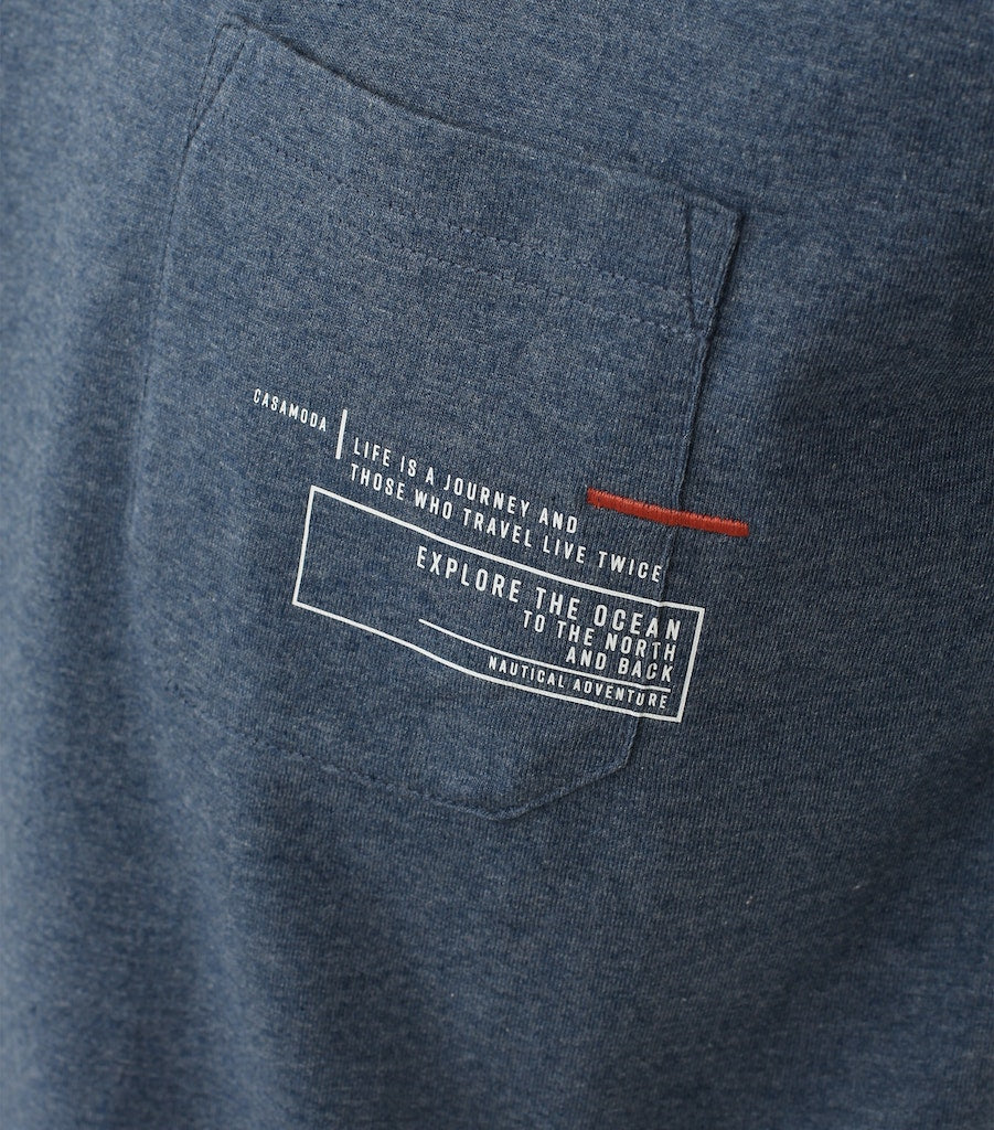 T-shirts korte mouw blauw Casa Moda