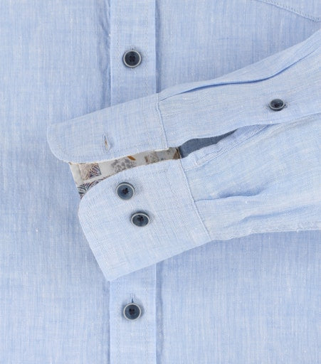 Hemden lange mouw blauw Casa Moda