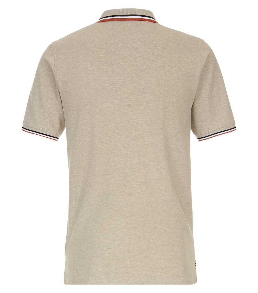 Polo's korte mouw beige Casa Moda