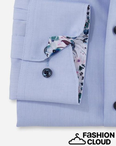 Hemden lange mouw blauw OLYMP