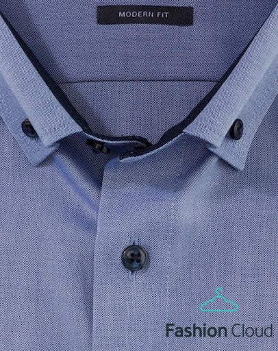 Hemden lange mouw blauw OLYMP