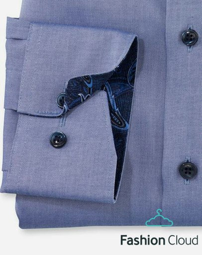Hemden lange mouw blauw OLYMP