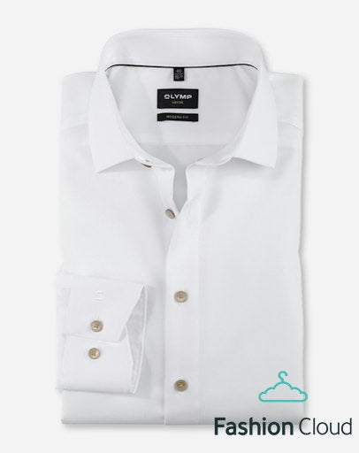 Hemden lange mouw wit OLYMP